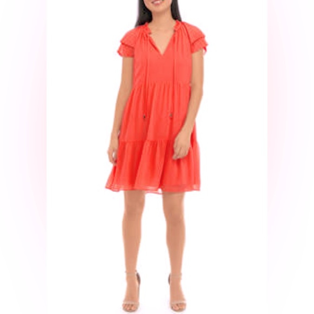 NWT Vince Camuto coral midi dress 6